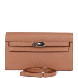 H Kelly Wallet To Go Quebracho Chevre Palladium Hardware