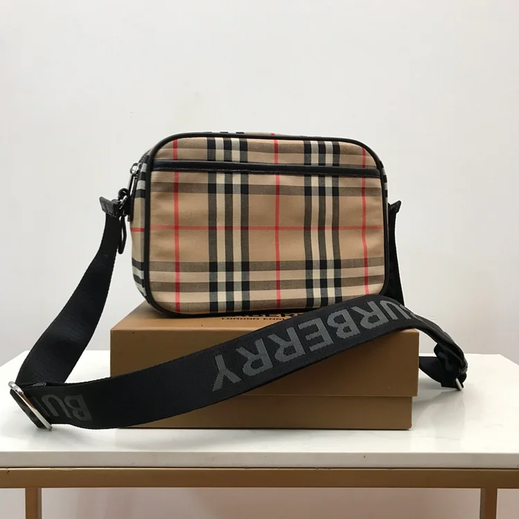 bb Vintage Check And Crossbody Bag For Men, Men??s Bags 8.6in/22cm - Image 2