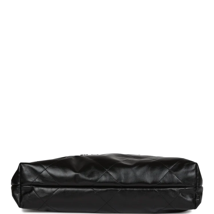 CC Small 22 Bag SO Black Calfskin Black Hardware - Image 5