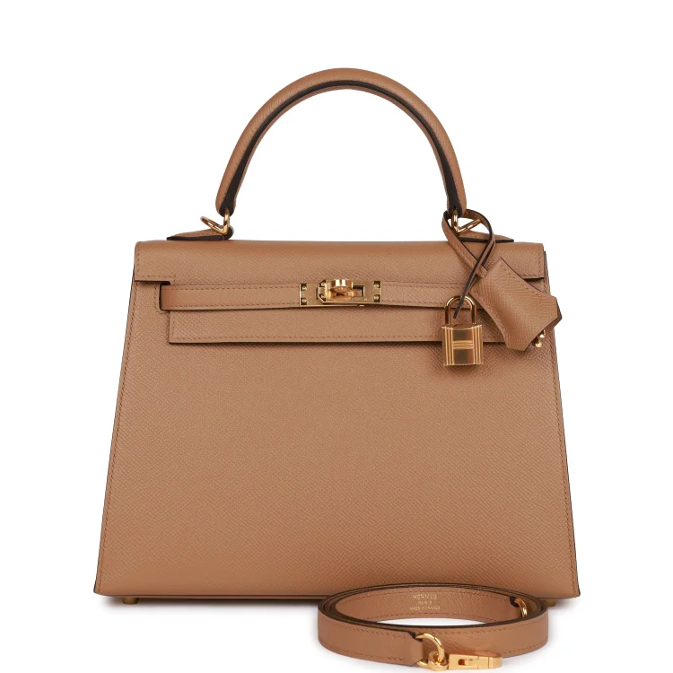 H Kelly Sellier 25 Chai Epsom Gold Hardware
