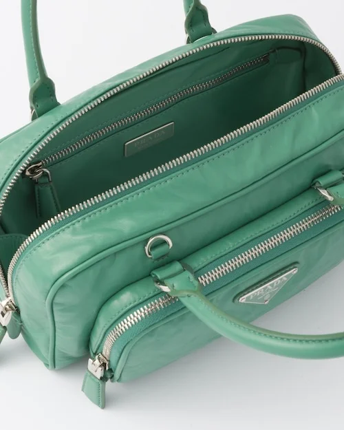 PP Antique nappa leather multi-pocket top-handle bag ?C Sage Green - Image 2