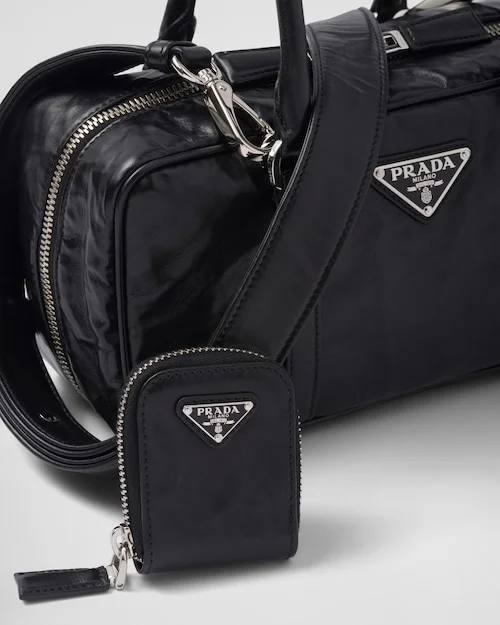 PP Small antique nappa leather top handle bag ?C Black - Image 2