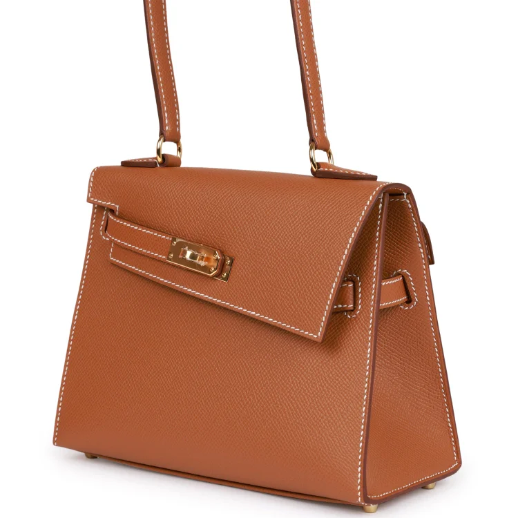 H Kelly Sellier en Desordre 20 Gold Epsom Gold Hardware - Image 6