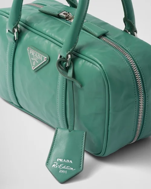 PP Small antique nappa leather top handle bag ?C Sage Green - Image 2
