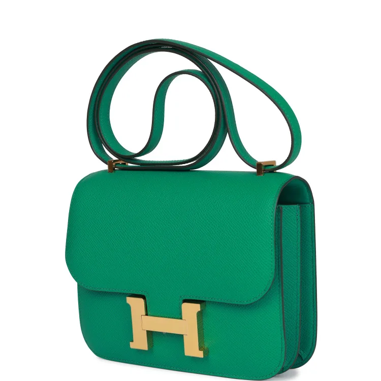 H Constance 18 Vert Jade Epsom Gold Hardware - Image 4