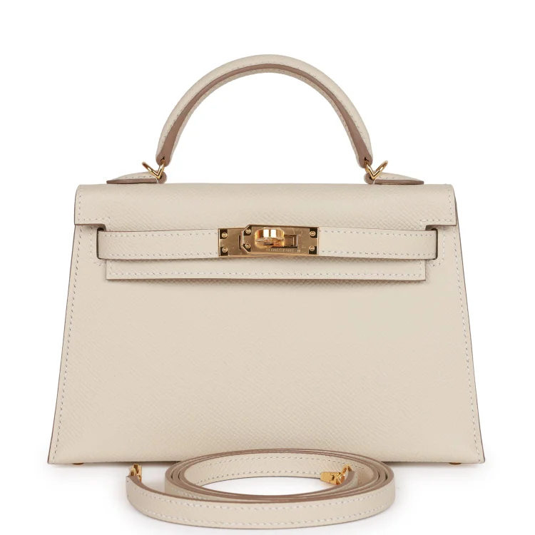 H Kelly Sellier 20 Craie Epsom Gold Hardware
