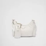 Padded nappa-leather PP Re-Edition shoulder bag ?C White