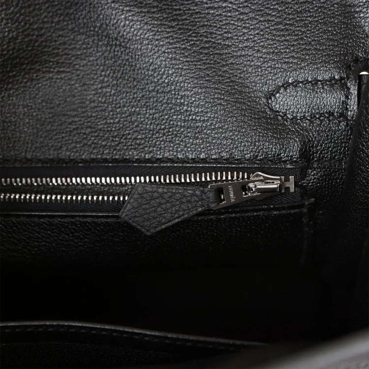 H Birkin 25 Black Togo Palladium Hardware - Image 8
