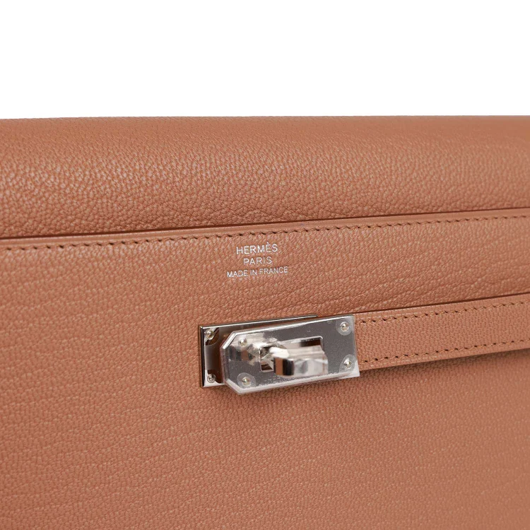 H Kelly Wallet To Go Quebracho Chevre Palladium Hardware - Image 6