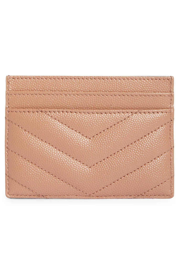 Y Cassandre Y Matelasse Card Case in Grain de Poudre Embossed Leather - Image 2