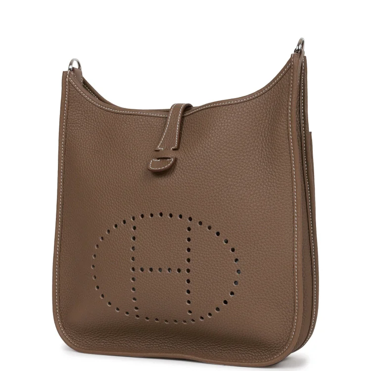 H Evelyne III PM Etoupe Clemence Palladium Hardware - Image 4