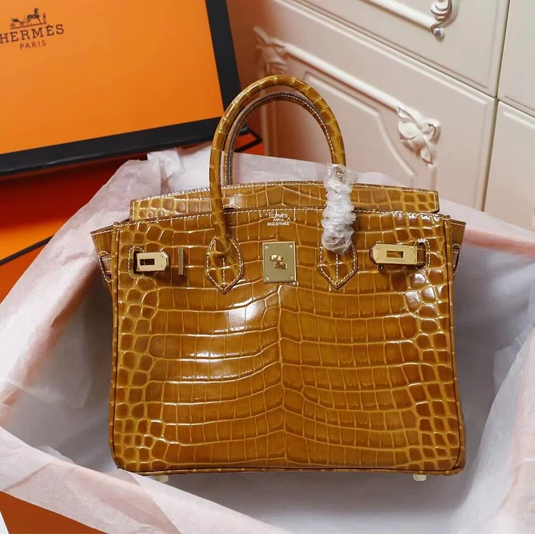 H Birkin 25, 30, 35 Electric Shiny Niloticus Crocodile gold Hardware - Image 9