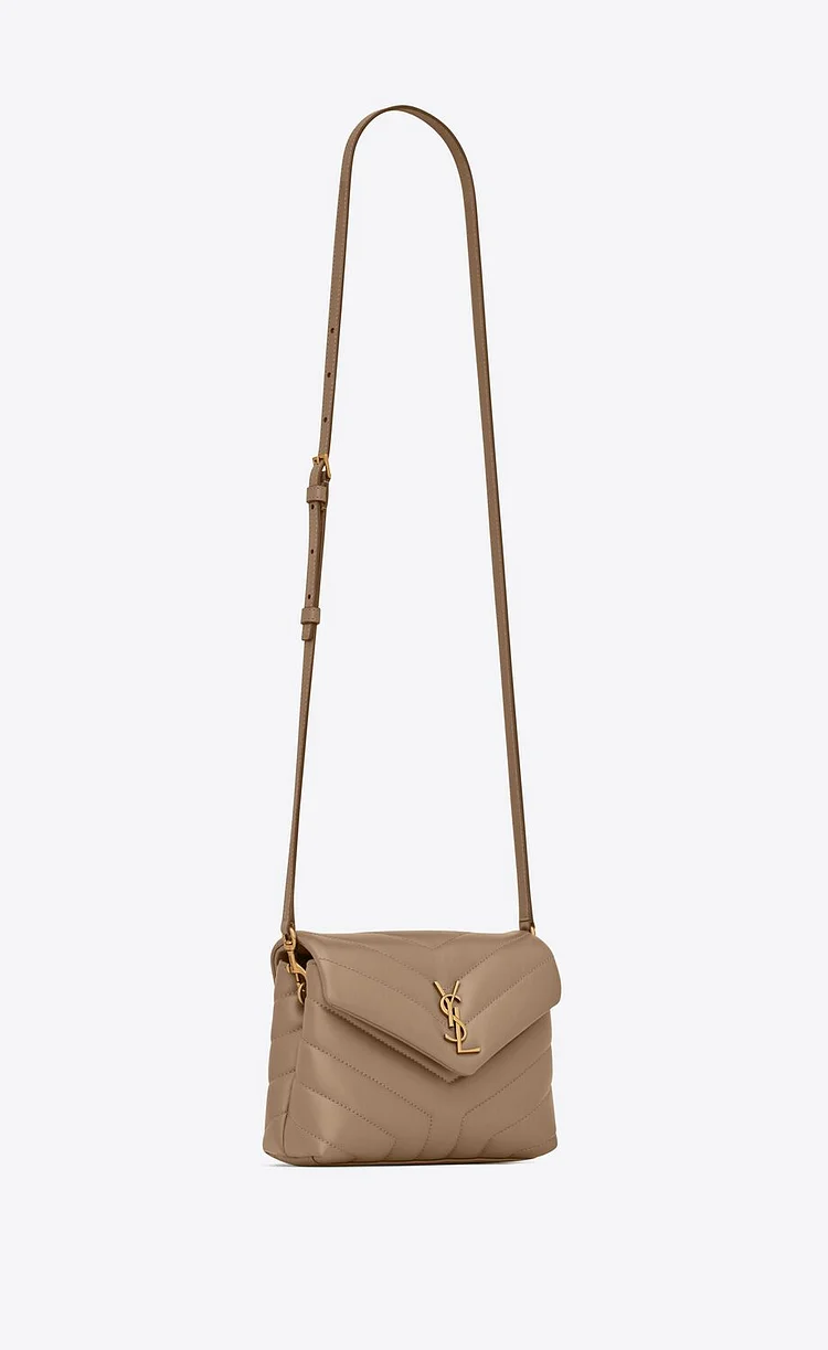 Y Loulou Toy Bag in Matelasse ??Y?? Leather in Greyish Brown - Image 5