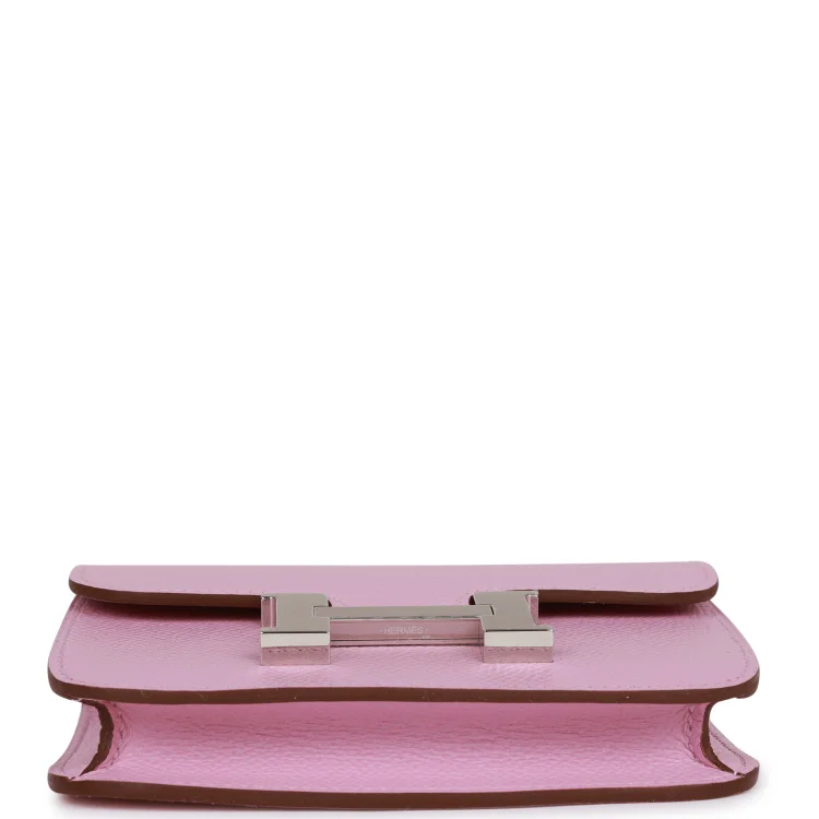 H Constance Slim Wallet Mauve Syestre Epsom Palladium Hardware - Image 5