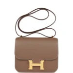 H Constance 18 Etoupe Epsom Gold Hardware