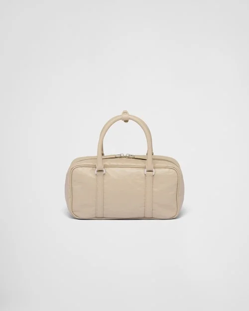 PP Small antique nappa leather top handle bag ?C Desert Beige - Image 5