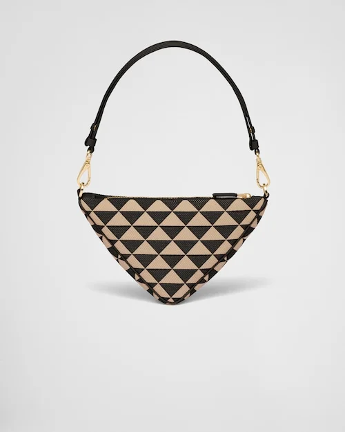 PP Embroidered fabric mini-bag ?C Black/Beige - Image 4