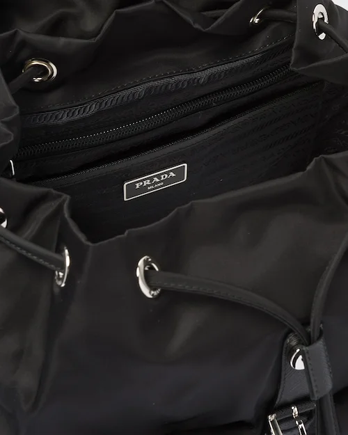 PP Re-Nylon medium backpack- Black - Image 2