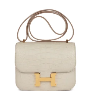 H Constance 18 Beton Matte Alligator Gold Hardware