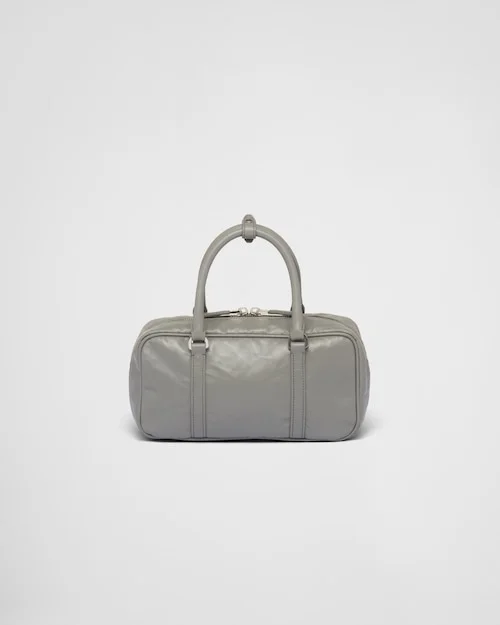 PP Small antique nappa leather top handle bag ?C Slate Gray - Image 5