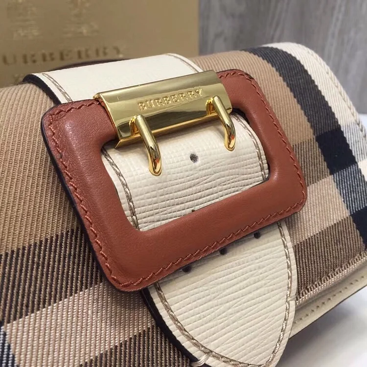 bb The Small Buckle Bag In House Check Beige For Women, Women??s Bags 7.5in/19cm - Image 7