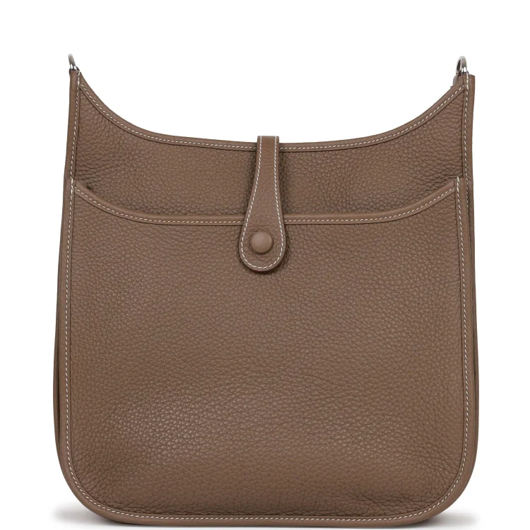 H Evelyne III PM Etoupe Clemence Palladium Hardware - Image 3