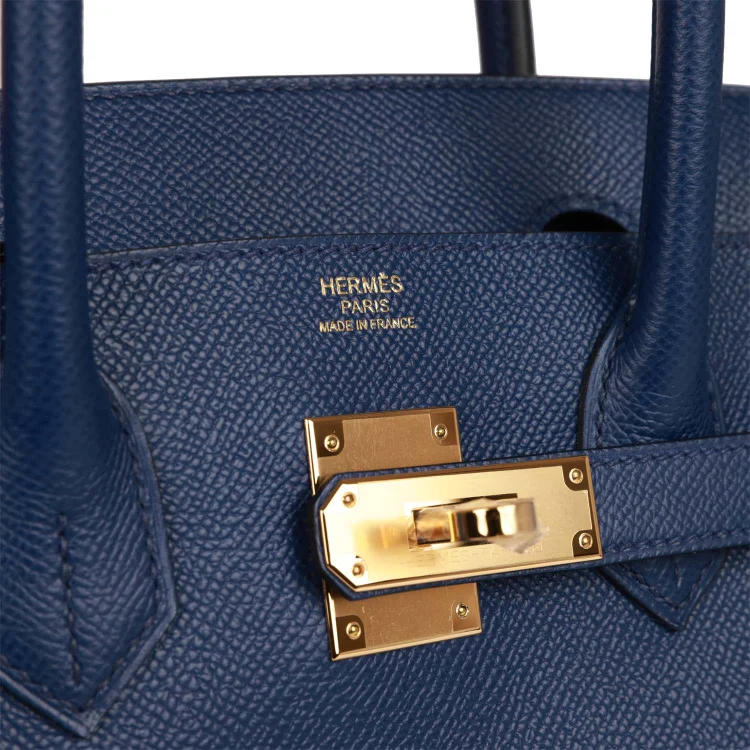 H Birkin 30 Bleu Saphir Epsom Gold Hardware - Image 6