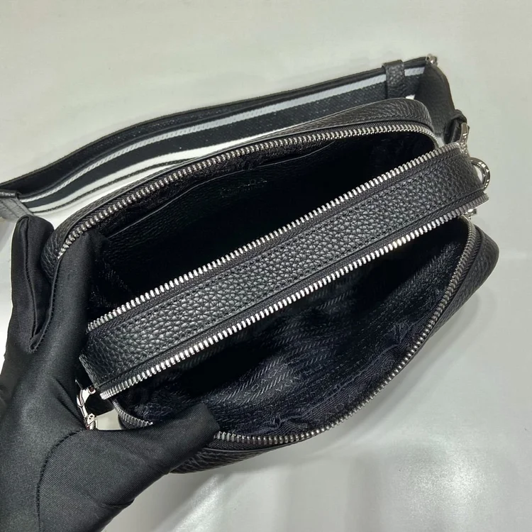Pra Bag With Shoulder Strap Black For Women, Women??s Bags 8.6in/22cm 1BH082_2DKV_F0002_V_3OM - Image 2