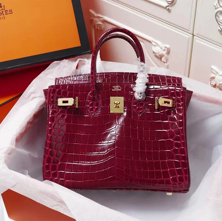 H Birkin 25, 30, 35 Electric Shiny Niloticus Crocodile gold Hardware - Image 5