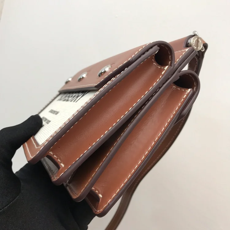 bb Mini Horseferry Print Title Bag With Pocket Detail Malt Brown For Women, Women??s Bags 7.5in/19cm 80146111 - Image 6