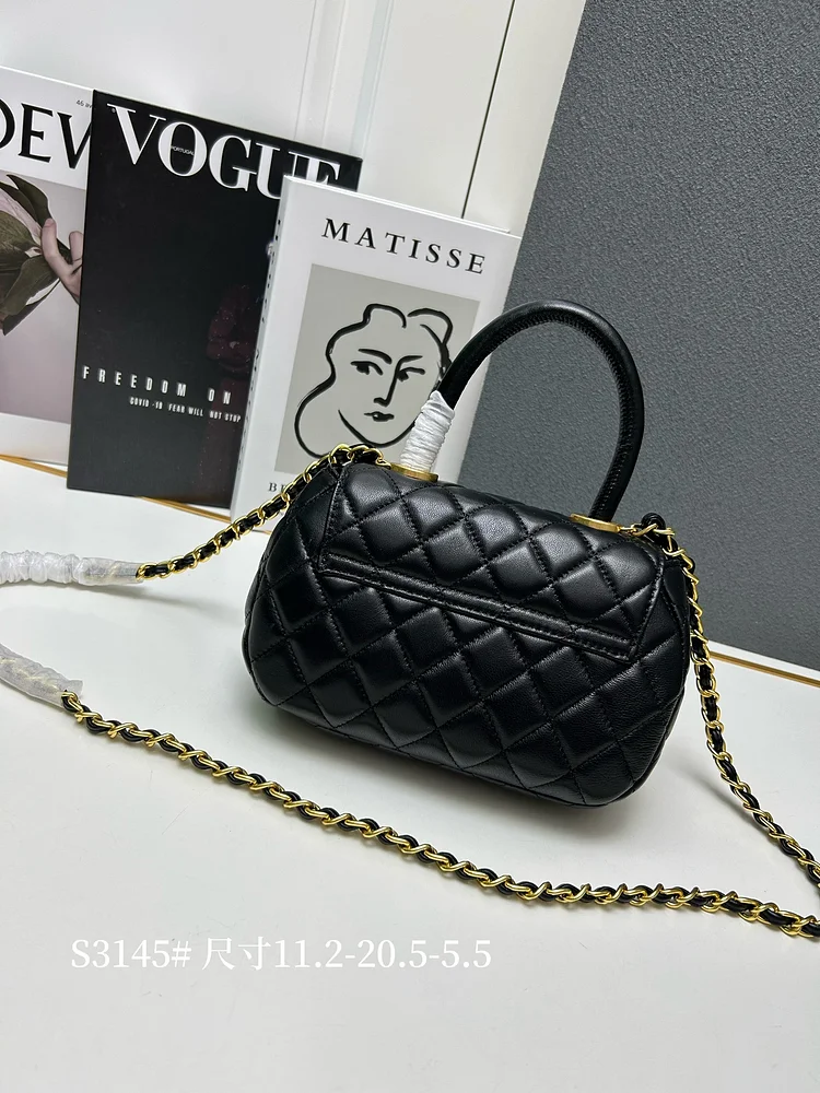 CC 24c coco women handbag size: 11.2*20.5*5.5 cm - Image 2