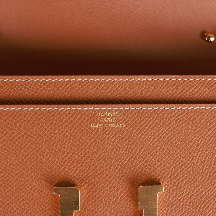 H Constance Wallet To Go Gold Epsom Gold Hardware - Image 6