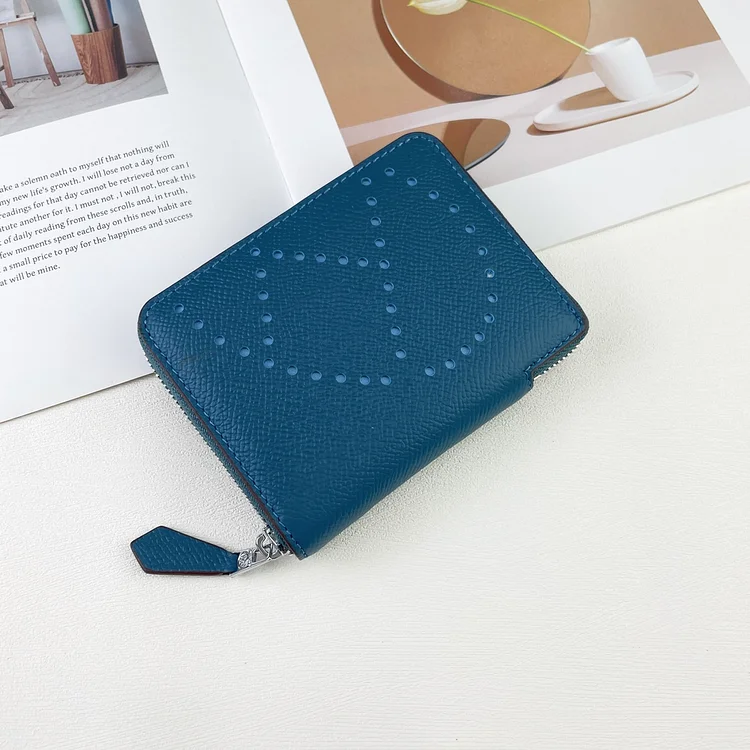 H Silk in Empson-Barenia leather wallets size : 9.5 x 11.5 cm - Image 8