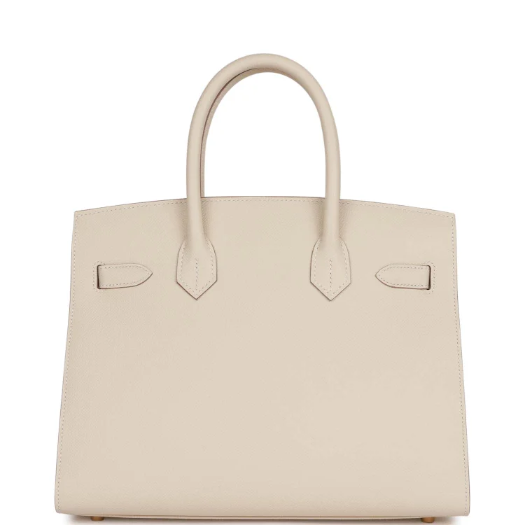 H Birkin Sellier 30 Craie Epsom Gold Hardware - Image 3