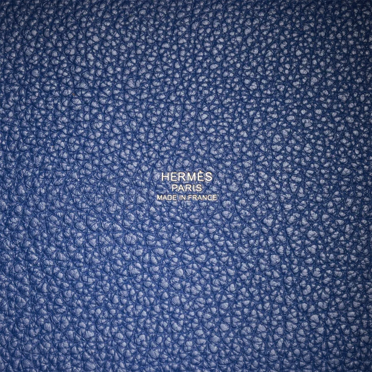H Picotin Lock 18 Bleu Saphir Maurice Gold Hardware - Image 7