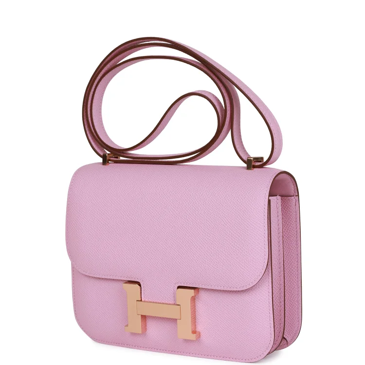 H Constance 18 Mauve Syestre Epsom Rose Gold Hardware - Image 5
