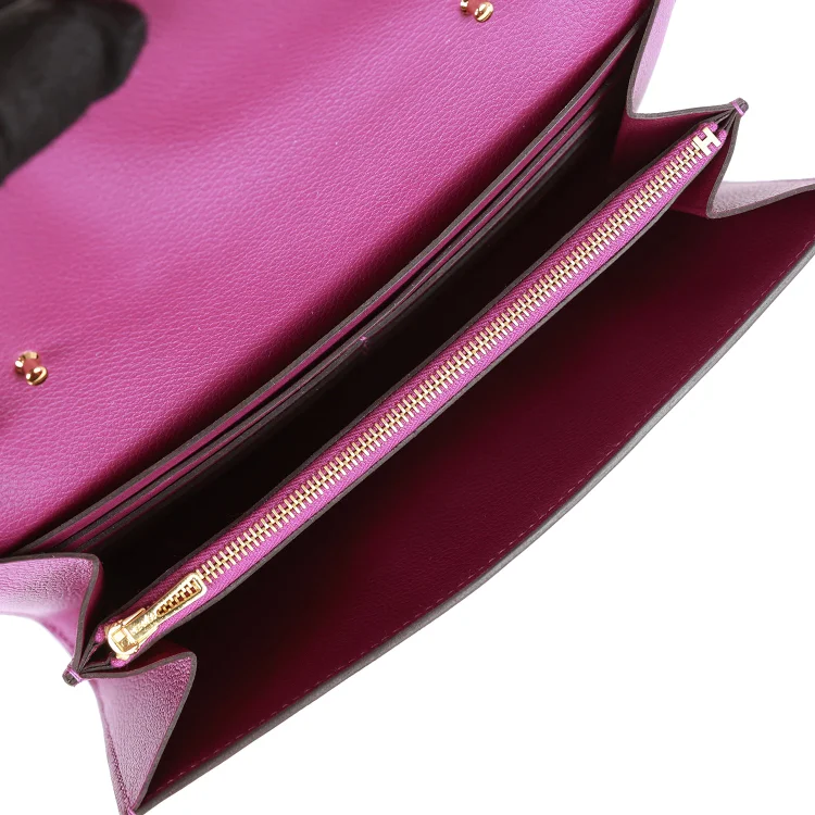 H Constance Wallet To Go Anemone Evercolor Gold Hardware - Image 7