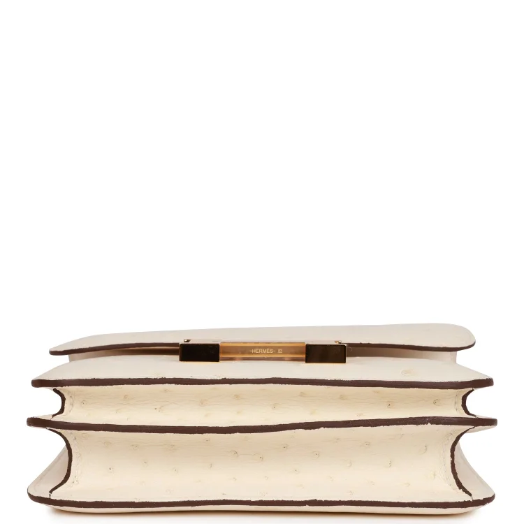 H Constance 18 Nata Ostrich Gold Hardware - Image 5