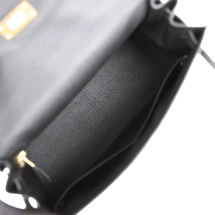 H Kelly Sellier 28 Black Epsom Gold Hardware - Image 7