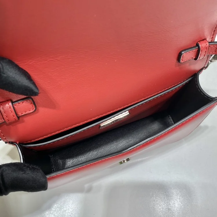 Pra Brushed Shoulder Bag Red For Women, Women??s Bags 6.7in/17cm 1BH189_ZO6_F02SB_V_5KO - Image 5