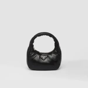 PP Soft padded nappa leather mini-bag ?C Black