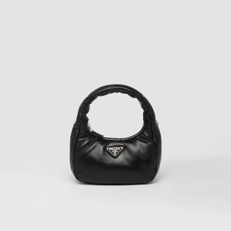 PP Soft padded nappa leather mini-bag ?C Black