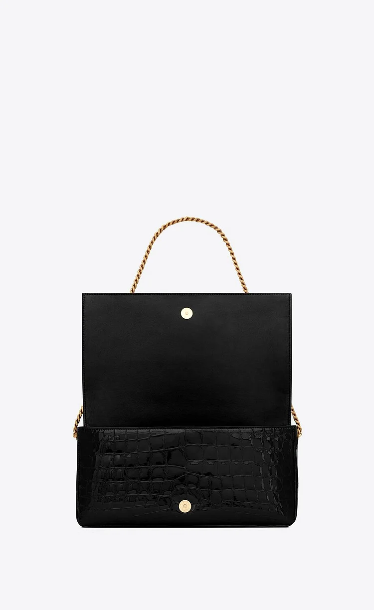 Y Kate Supple 99 Chain Bag in Crocodile-embossed Shiny Leather - Image 3