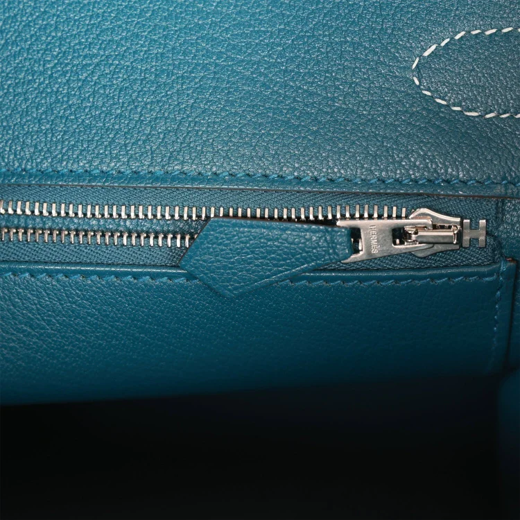 H Special Order (HSS) Birkin 30 Gris Perle Verso Chevre Brushed Palladium Hardware - Image 8