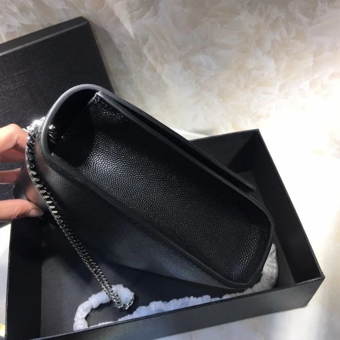 Y Black Kate Medium Leather Shoulder Bag - Image 2