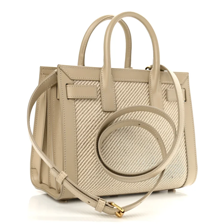 Y Sac De Jour Nano in Canvas in Beige and Sea Salt - Image 6