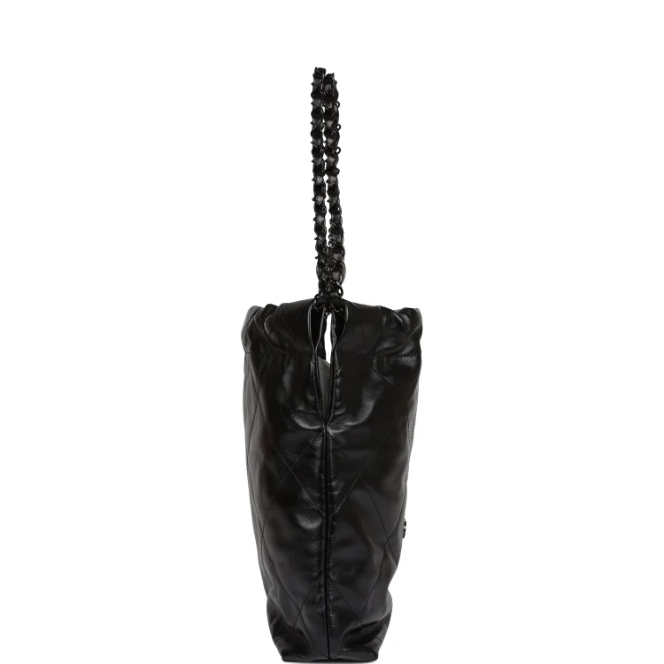 CC Small 22 Bag SO Black Calfskin Black Hardware - Image 3