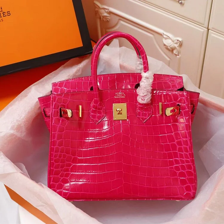 H Birkin 25, 30, 35 Electric Shiny Niloticus Crocodile gold Hardware - Image 18