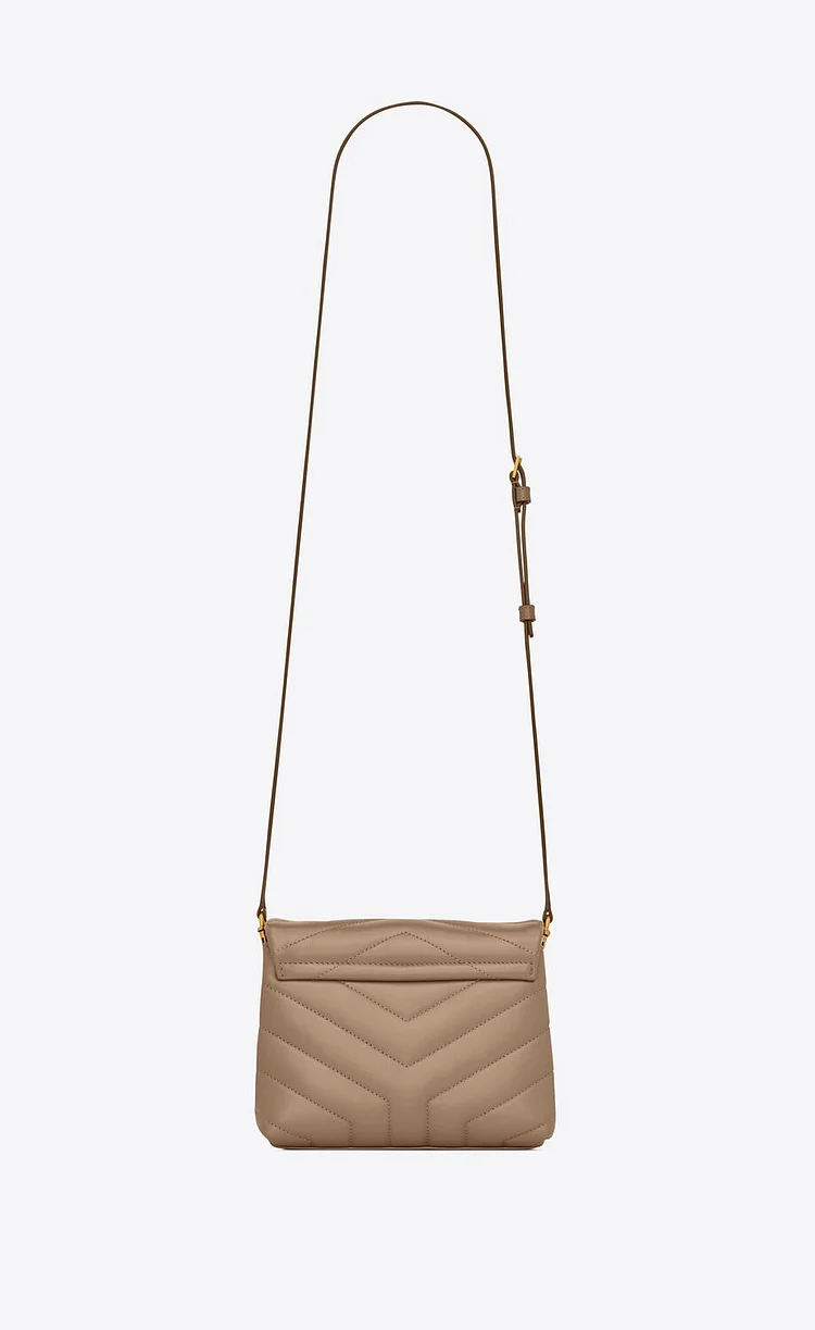 Y Loulou Toy Bag in Matelasse ??Y?? Leather in Greyish Brown - Image 2