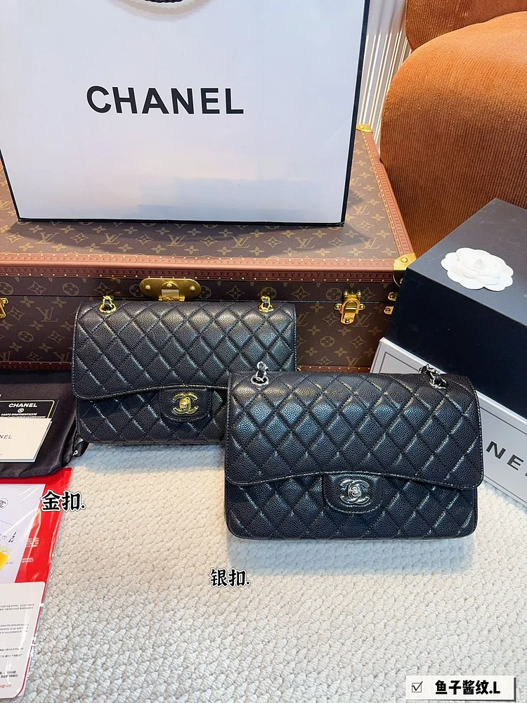 CC new arrival cf bag caviar leather size; 26*6*17cm - Image 4